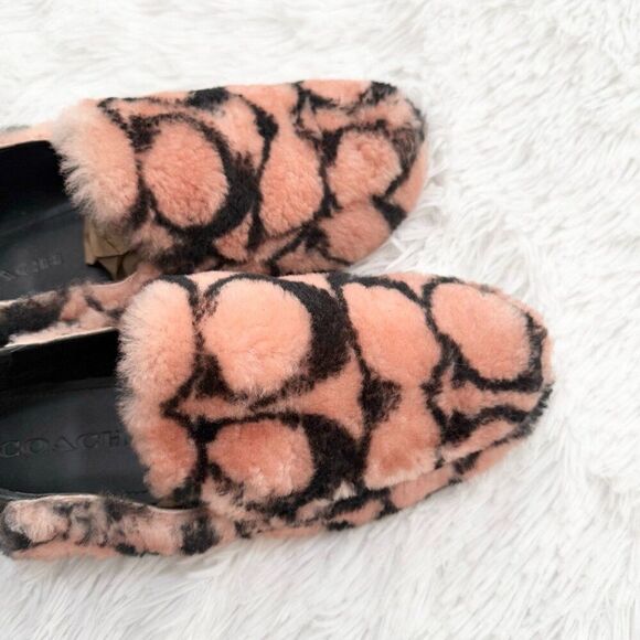 NO BOX Women Coach Holly Signature Shearling Loafers Slipper Size US 7.5 - Picture 7 of 7